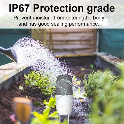 Tuya WIFI Soil Sensor Smart Temperature Humidity Detector Waterproof Wireless Soil Moisture Monitor for Garden Greenhouse